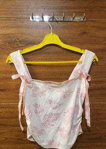 Sweetheart Floral Print Corset Top