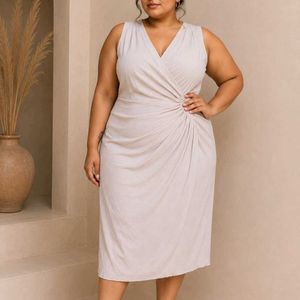 Cream Silky shiny Dress