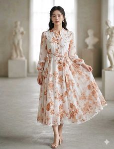Beautiful Floral Print Maxi Dress