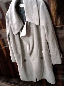 Elegant Grey fleece Overcoat