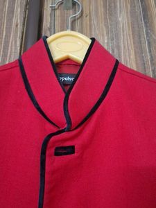 Men's Red Nehru Jacket