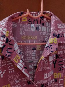 Unique Text Print Shirt Dress
