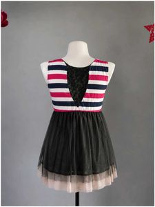 Chic Striped &amp; Black Dress