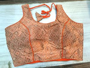 Sleeveless Orange Blouse