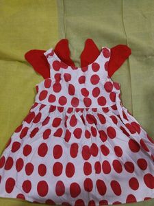 Cute Polka Dot Dress with Bow