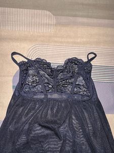 Blue Lace Nightgown Babydoll