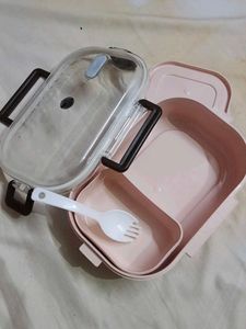 Pink Lunch Box with Cutlery