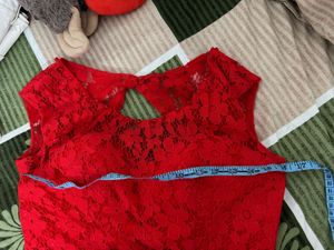 Elegant Red Lace Dress