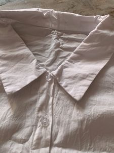 White Collared Crop Top