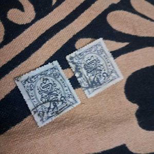 Vintage Hyderabad princely state Stamps (Set of 2)