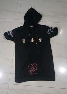 Black Graphic Hoodie