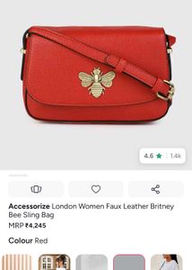 Accessorize London Red Bee Sling Bag