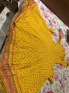 Beautiful Yellow Kurta Set with Pink