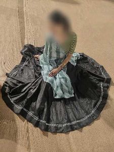 Elegant Black Ethnic Skirt