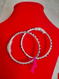 Elegant Silver Bangles Set