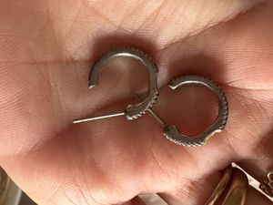 Sparkling Hoop Earrings with stones