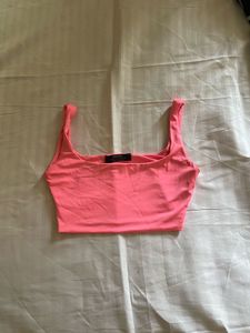 Pink Bershka Crop Top