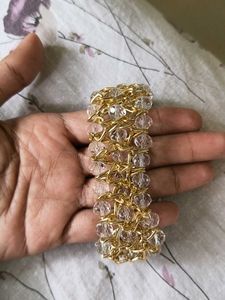 Sparkling Crystal & Gold Tone Bracelet