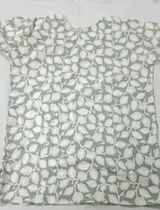 Short Embroidered Cotton Kurta