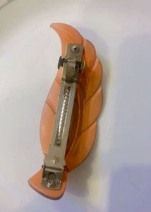 Orange Leaf Hair Clip