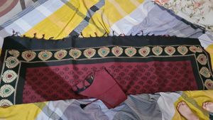Red And Black Saree Is For Sale