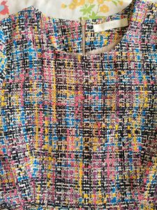 Colorful Tweed Mini Dress