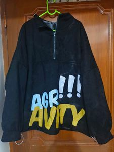 Graphic Print 1/4 Zip Sweatshirt