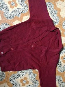Maroon Cardigan