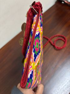 Embroidered Sling Bag