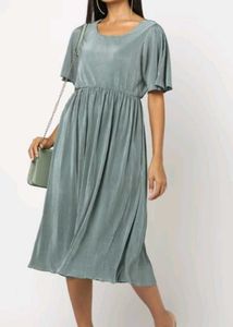 Pleated Midi Dress