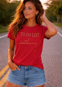 To-Do List Red Casual T-Shirt