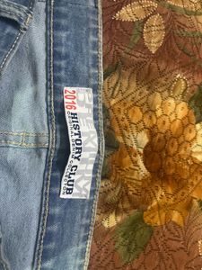 Men's Light Wash Cargo Jeans