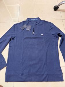 Prada Velour Quarter Velvet Zip Sweatshirt