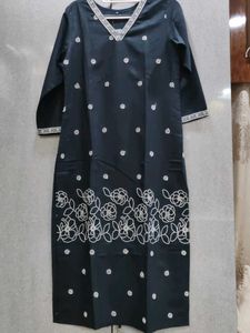Charcoal Gray - Embroidered Suit Set