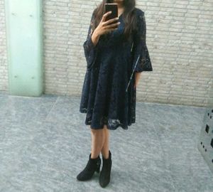 Beautiful Navy Blue Lace Dress