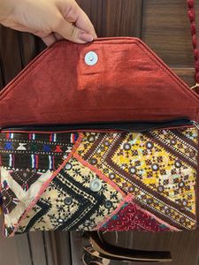 Embroidered Patchwork Clutch Bag