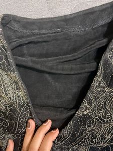 Black Paisley Print Top