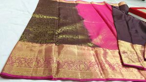 Elegant german zari Silk Brocade Saree