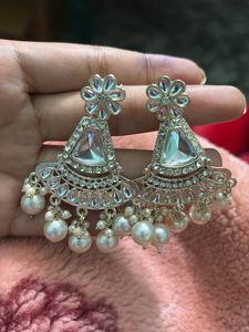 Elegant Silver Jhumka Earrings