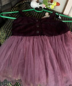 Beautiful Maroon &amp; Pink frock