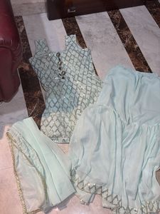 Beautiful Mint Green Kurta Set with Dupatta