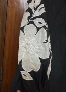 Black Embroidered Kurta/top