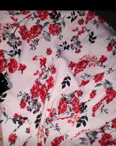 Floral Cold-Shoulder Flutter Sleeve Top