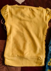 New Cute Yellow Top &amp; Jeans Set