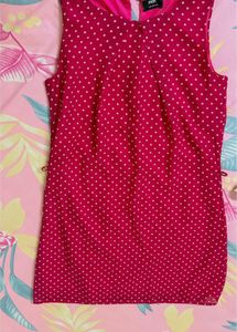 Charming Pink Polka Dot Dress