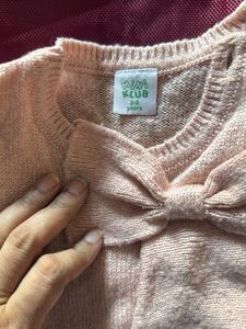 Cute Pink Bow Sweater