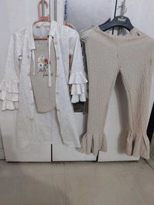 Embellished Flared Palazzos