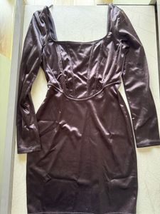 Sleek Satin Corset Dress