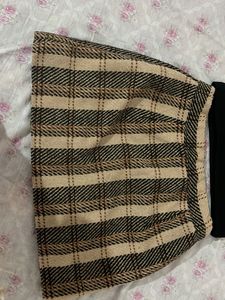 Plaid Mini Skirt with Black Top