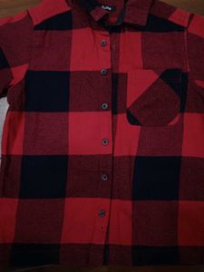 Classy Red black checks shirt